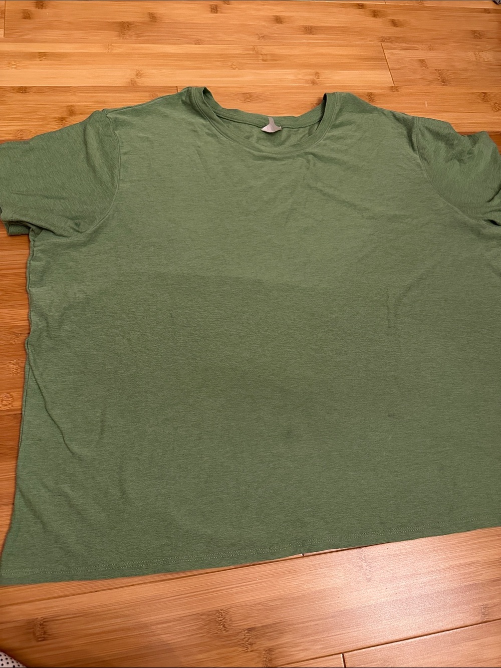 Athletic Works Short Sleeve Crew T-Shirt - Olive Green